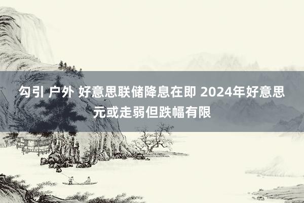 勾引 户外 好意思联储降息在即 2024年好意思元或走弱但跌